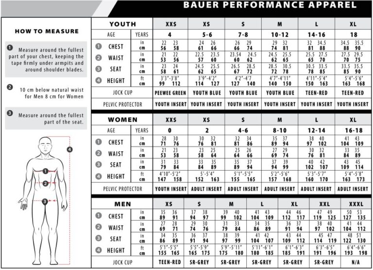 Bauer Goalie Pants Size Chart